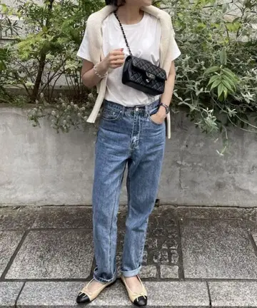 옥순 테이퍼드 데님