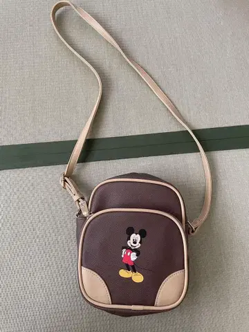 Disney 미키마우스 숄더백 브라운