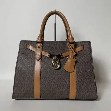 2508-390 | 새상품급 | 마이클코어스 핸드백 브라운 올 로고 무늬