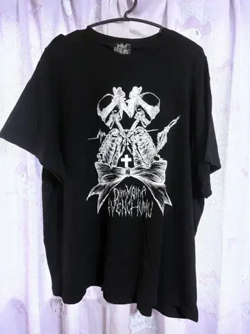 dimmoire x AVENCHUMU 콜라보 스컬 프린트 하네스 T