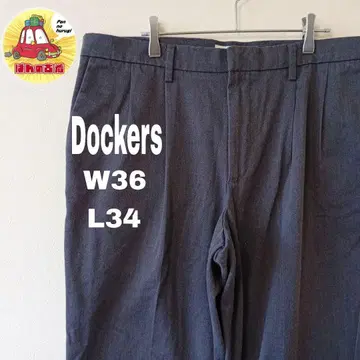 USA 구제 의류 Dockers 치노 팬츠 W36 L34 차콜 그레이