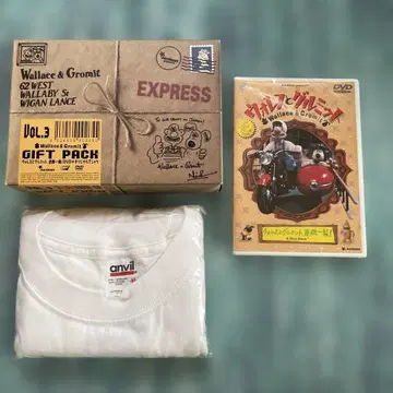 Wallace & Gromit 기프트팩 T셔츠 DVD
