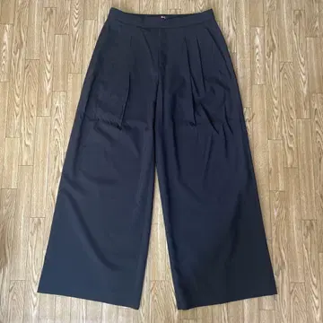 UNIQLO C 감동 와이드 팬츠 블랙 L