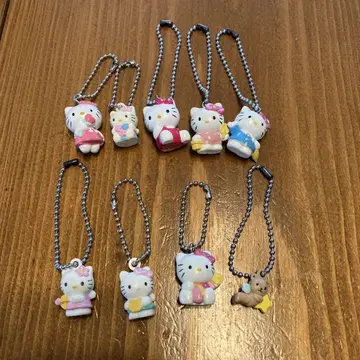 헤이세이 레트로 헬로키티 스트랩 9개 세트