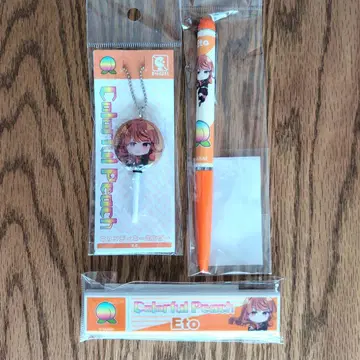 컬러풀 피치 에토 애니메이트 캔디 키링 스틱 거울 펜