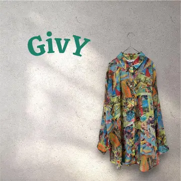 GivY 레나운 룩 쇼와 레트로 긴팔 시어 셔츠