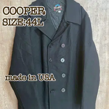 [ 레어 ] USA제 COOPER 피코트 PEACOAT 울 44 블랙