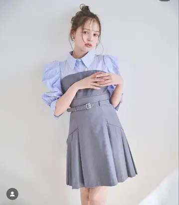 레이어드 셔츠 미니 원피스 더즈린