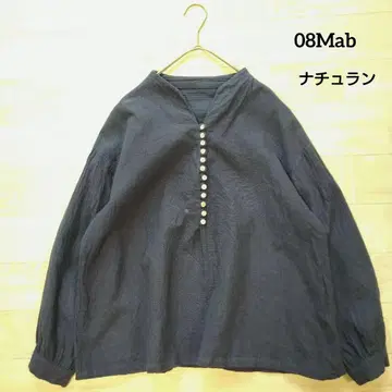 08Mab 08맵 보틀넥 단추 블라우스 F 나추란