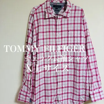 TOMMY HILFIGER 체크 무늬 긴팔 셔츠 M 사이즈