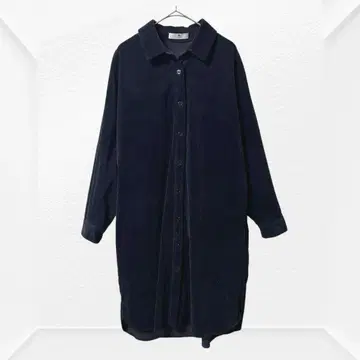 2345 Sonny Label 코듀로이 셔츠 원피스 네이비 긴팔