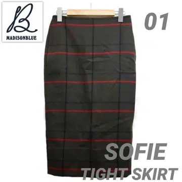 매디슨 블루 SOFIE TIGHT SKIRT 옴브레 체크 01 S