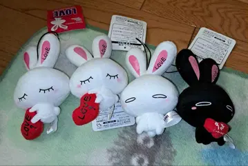 오츠카 아이 LOVE 토끼 봉제 인형 마스코트 3종