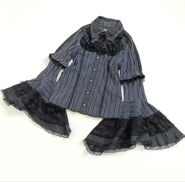 h.NAOTO FRILL 히메소매 2way 블라우스 고스로리