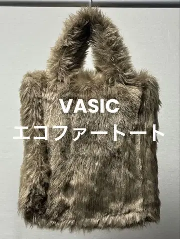 VASIC 바지크 에코 퍼 토트백 베이지