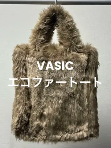 VASIC 바지크 에코 퍼 토트백 베이지