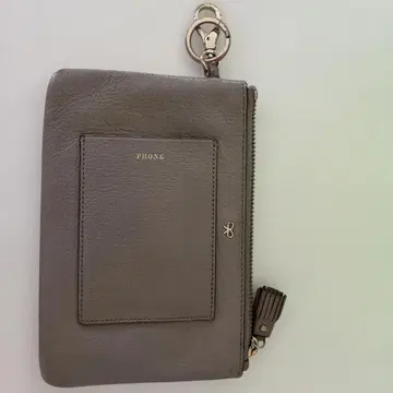 ANYA HINDMARCH 그레이 가죽 프래그먼트 케이스
