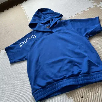 ping 후드 부착 셔츠 S 파랑