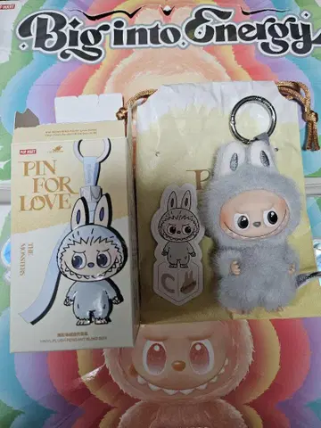 [ C ] PIN FOR LOVE 그레이 봉제 인형 키링