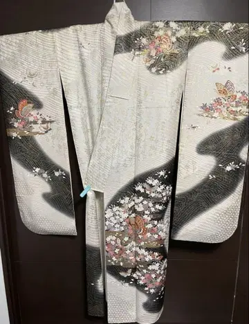 후리소데 벚꽃 나비 금은채