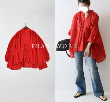 FRAMeWORK 프레임워크 R/C 보일 턱 블라우스