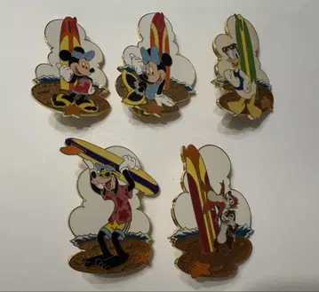 미키 서핑 핀 배지 5세트