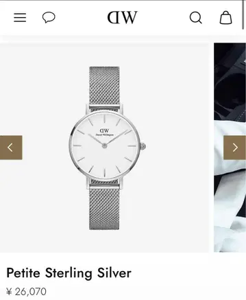 Petite Sterling Silver 손목시계