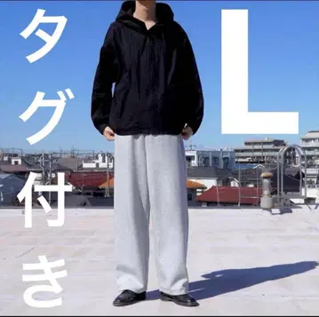 새상품 UNIQLO C 유니클로 시 맨투맨 와이드 팬츠 그레이 블랙 L