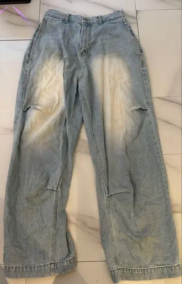 2405 Dirty Washing Denim Pants BLUE S