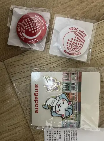 만국 박람회 한정판 싱가포르 파빌리온 핀 배지 세트