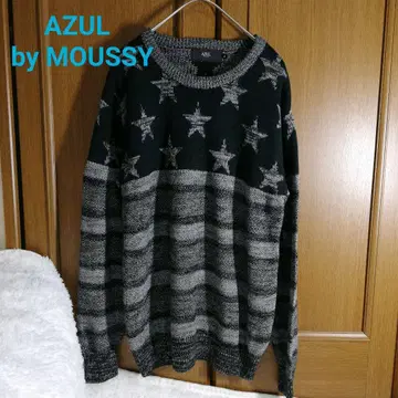 AZUL MOUSSY 아줄바이마우지 별 패턴 스웨터