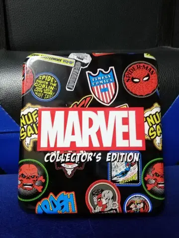 MARVEL 스파이더맨 3단 폴더형 지갑 스틸 캔입 미사용 새상품