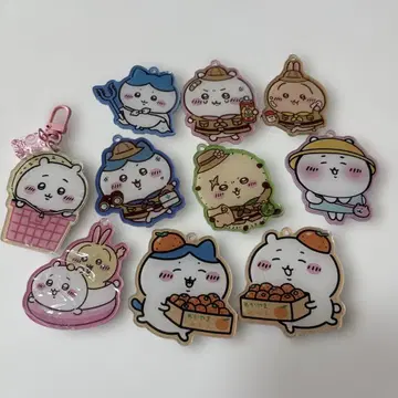 치이카와 (먼작귀) 거울 아크릴 고리 포함 세트 6cm 10개 세트
