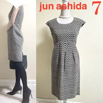 준 아시다 준 아시다 면 실크 린넨 원피스 7 SM 블랙 연중무휴