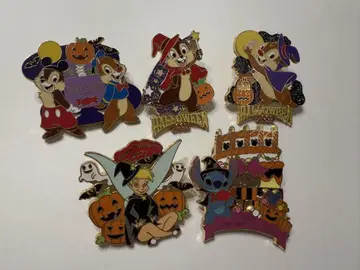 할로윈 캐릭터 핀 배지 5개 세트 디즈니