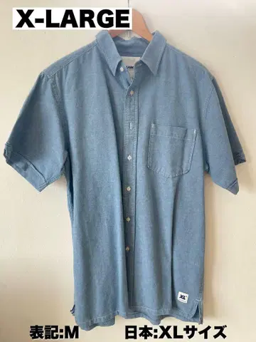 XLARGE 데님 반팔 셔츠 M 사이즈