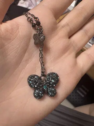 미사용 새상품 ANNA SUI 안나수이 버터플라이 나비 목걸이 블루스톤