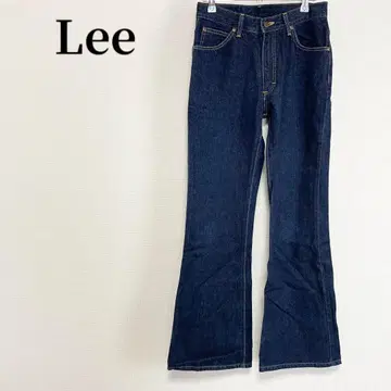Lee 리 플레어 데님 네이비 블루 빈티지 코디 아메카지
