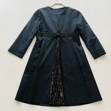 새상품급 마담미나 노카라 코트 플라워 레이스 네이비 핑크