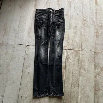 안트게이지 데님 S 블랙 빈티지 가공