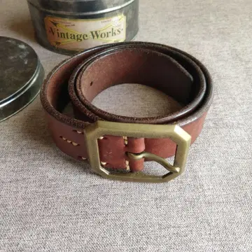Vintage Works 가죽 벨트 브라운