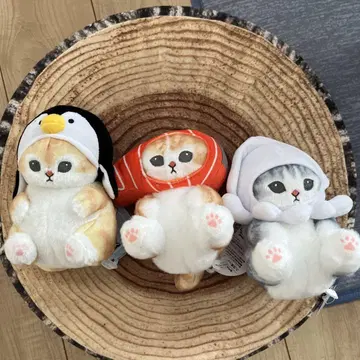 mofusand 도시락냥 봉제 인형 바다 생물냥 봉제 인형