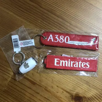 에미레이트 항공 플라이트 택 A380 키링 키 링크 3종 세트