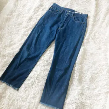 새상품급! Americana 스트레이트 데님 컷오프 28 일본제 데님