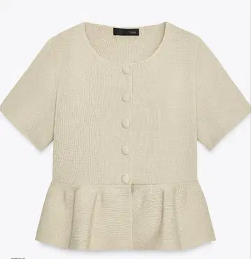 페플럼 숏 슬리브 니트 자켓 ZARA