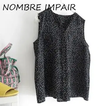 NOMBRE IMPAIR 놈브르 임페어 슬리브리스 셔츠 쉬폰