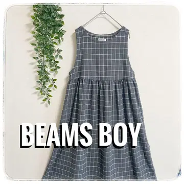 BEAMS BOY 빔즈 보이 체크 원피스 새상품급 가을/겨울 그레이