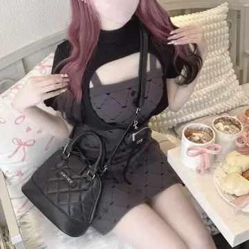 HONEY MEW HW 모노그램 앙상블 원피스 그레이