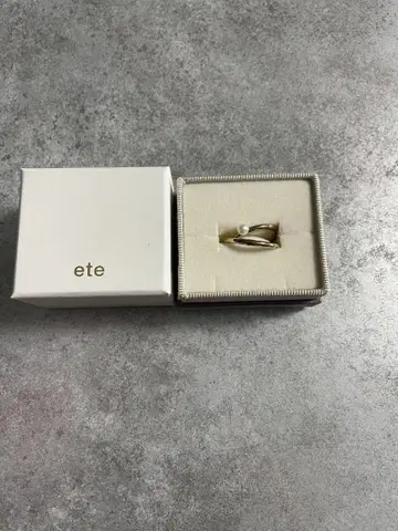 [ 새상품급 ] ete 펄 장식 트위스트 링
