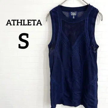 새상품급 ATHLETA [ S ] 메쉬 네이비 탱크탑